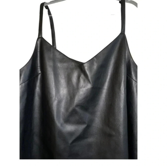 Universal Standard Fatima Black Faux Leather Camisole Size M 18/20 - Picture 3 of 5